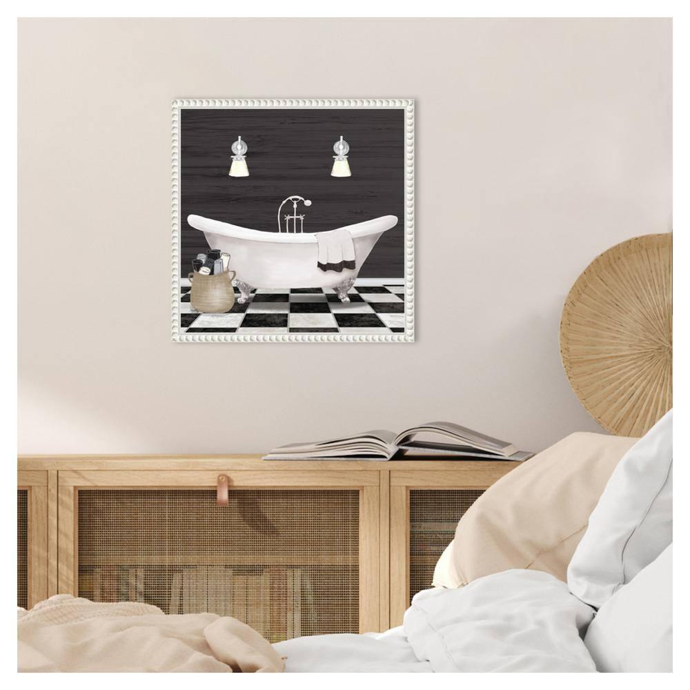Amanti Art Modern Bathroom I by Elizabeth Medley Canvas Wall Art Print Framed 16 x 16-in.