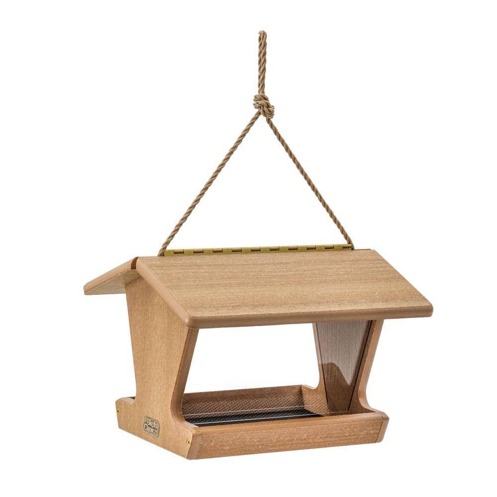 Birds Choice Hopper Bird Feeder Spruce Creek Collection in Brazilian Walnut Recycled Plastic
