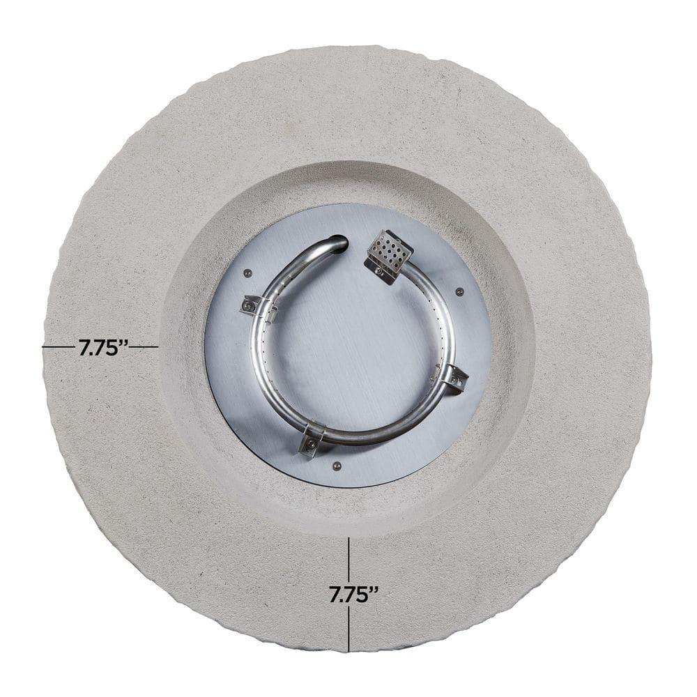 Real Flame Scottsdale 40" Round Stone Propane Fire Pit Table By Real Flame