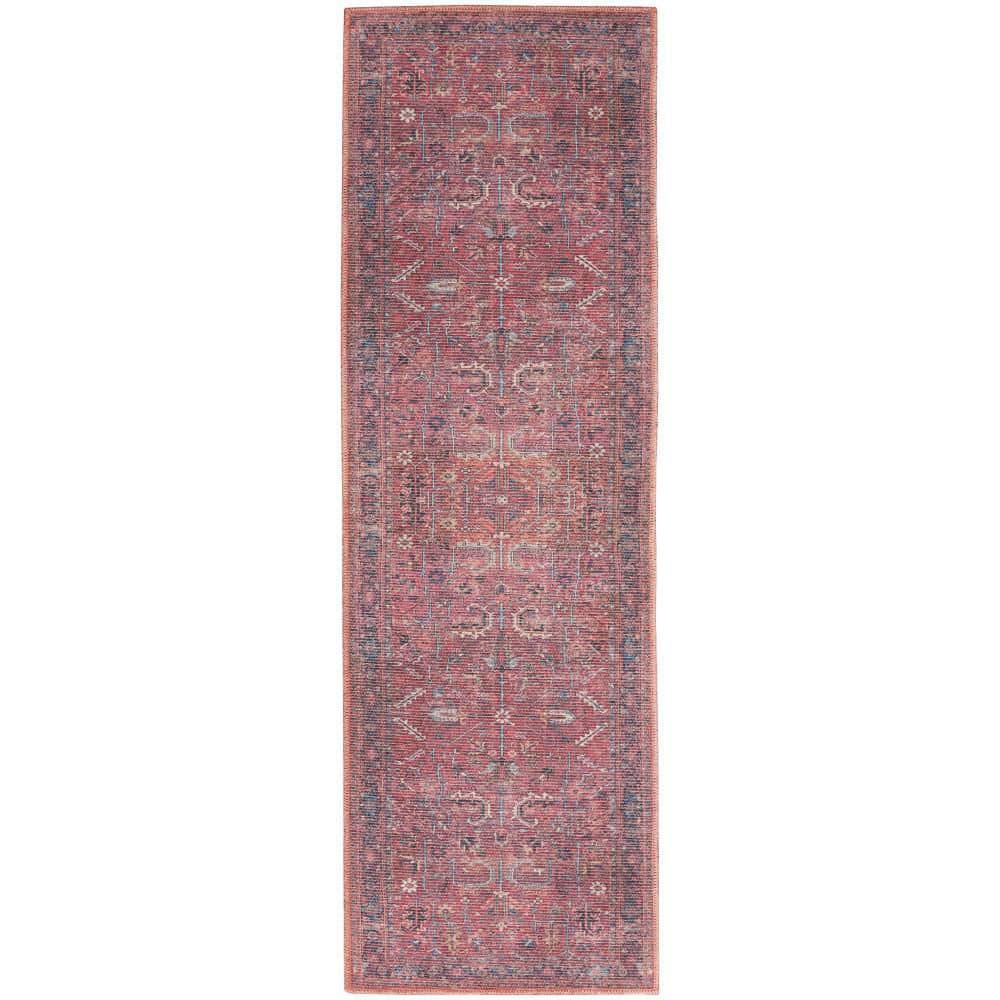 Bungalow Rose Machine Washable Oriental Red Area Rug