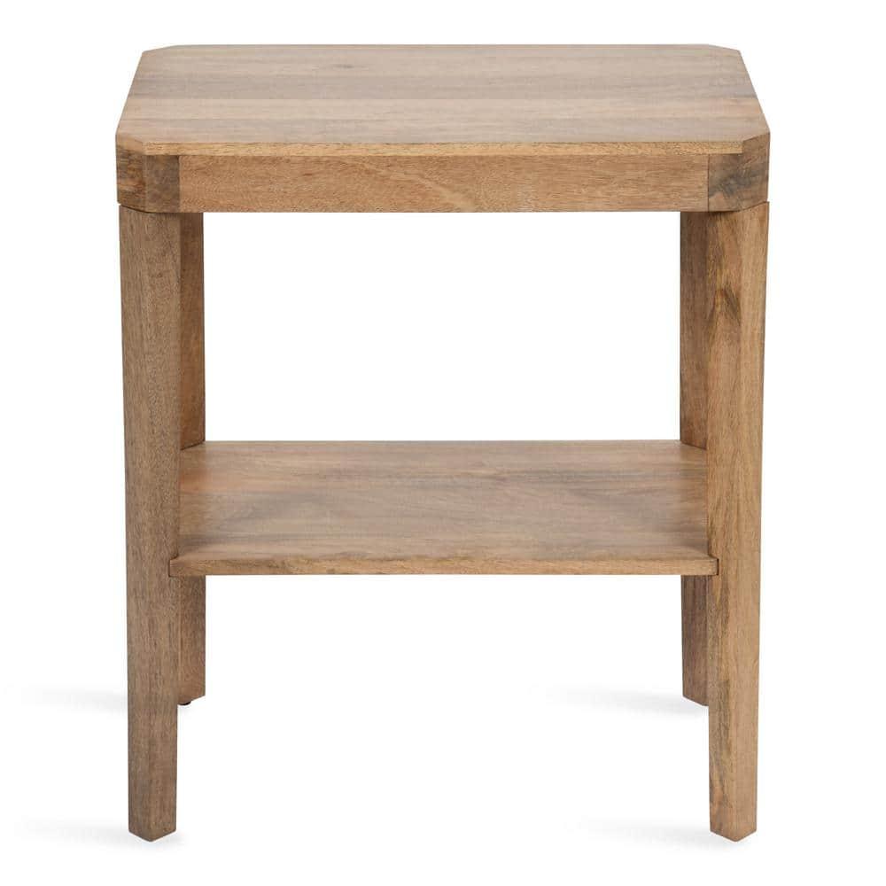 Kate and Laurel Talcott Rectangle Wood Side Table, 22x14x26, Natural