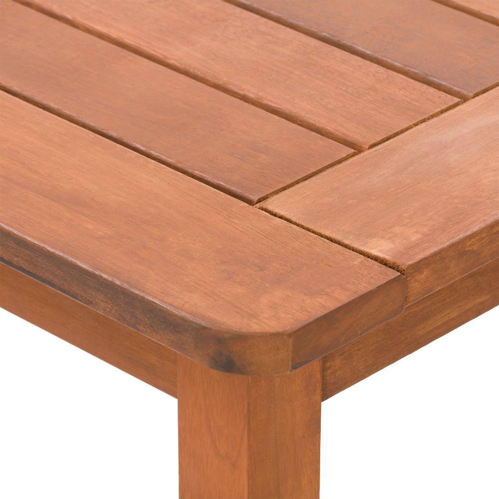 CorLiving Cinamon Brown Hardwood Outdoor Bar Height Table