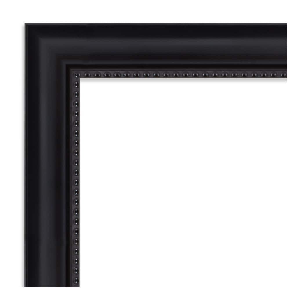 41"x29" Astor Framed Bathroom Vanity Wall Mirror Black - Amanti Art: Modern Rectangular, Satin Finish