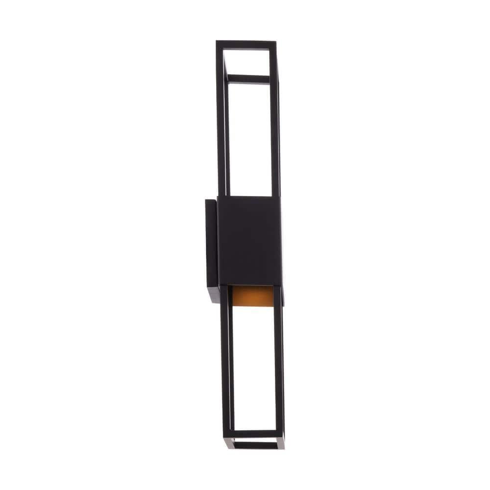 Nightvision Black & Gold LED 2-Light Dimmable Sconce