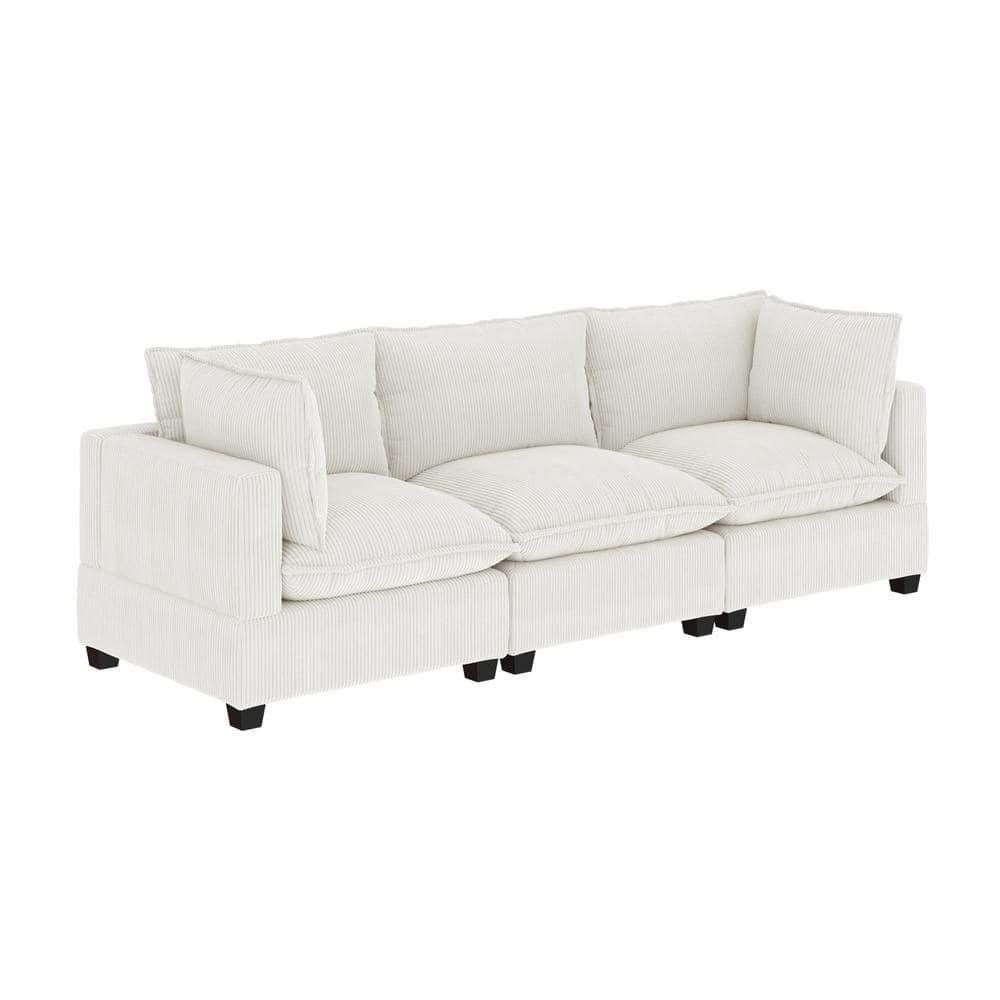 Hokku Designs Somerdale Modern Upholstered Cloud 3-Seater Sofa