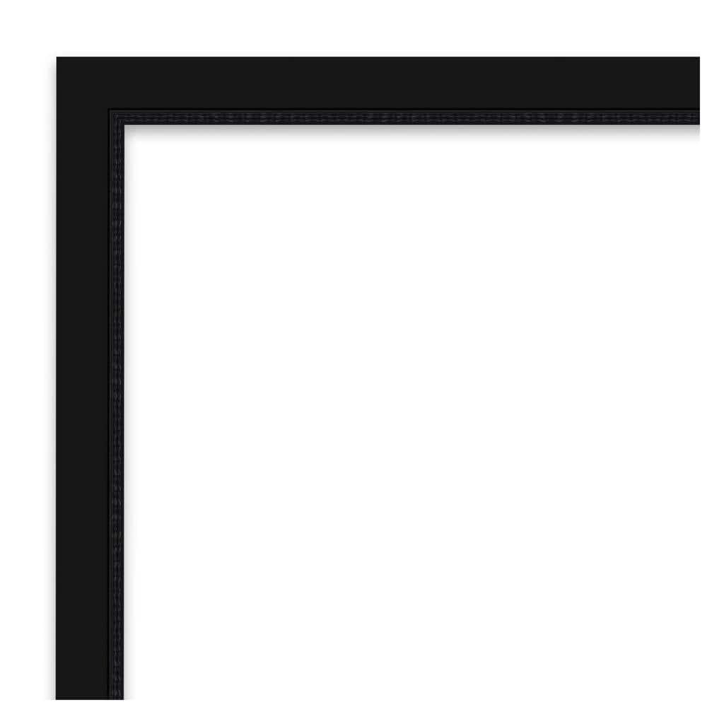 Amanti Art Beveled Bathroom Wall Mirror - Avon Frame Avon Black Narrow Outer Size: 18 x 22 in