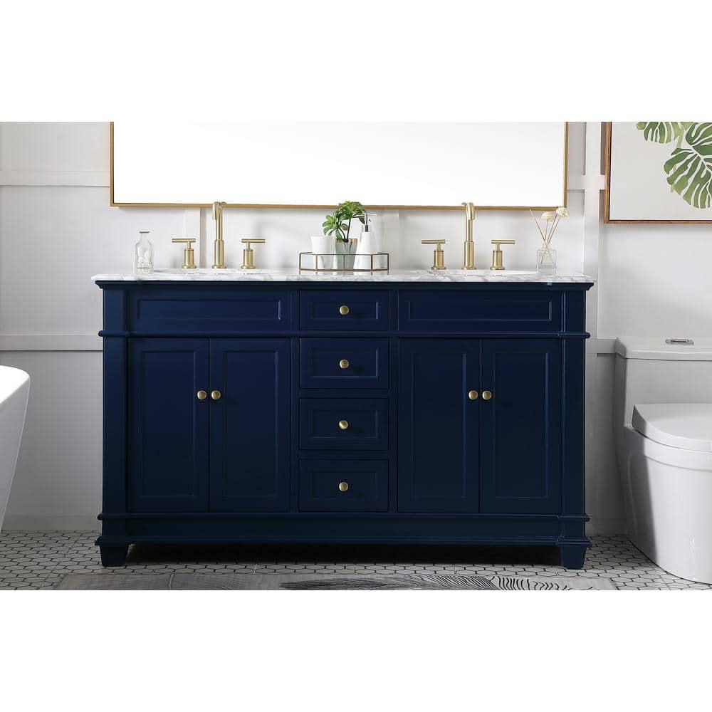 Etta Avenue™ Lydie 60'' Double Bathroom Vanity with Marble Top