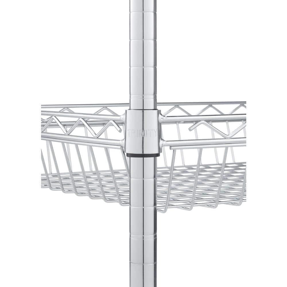 TRINITY EcoStorage® 24" Stainless Steel Kitchen Cart, NSF - Chrome