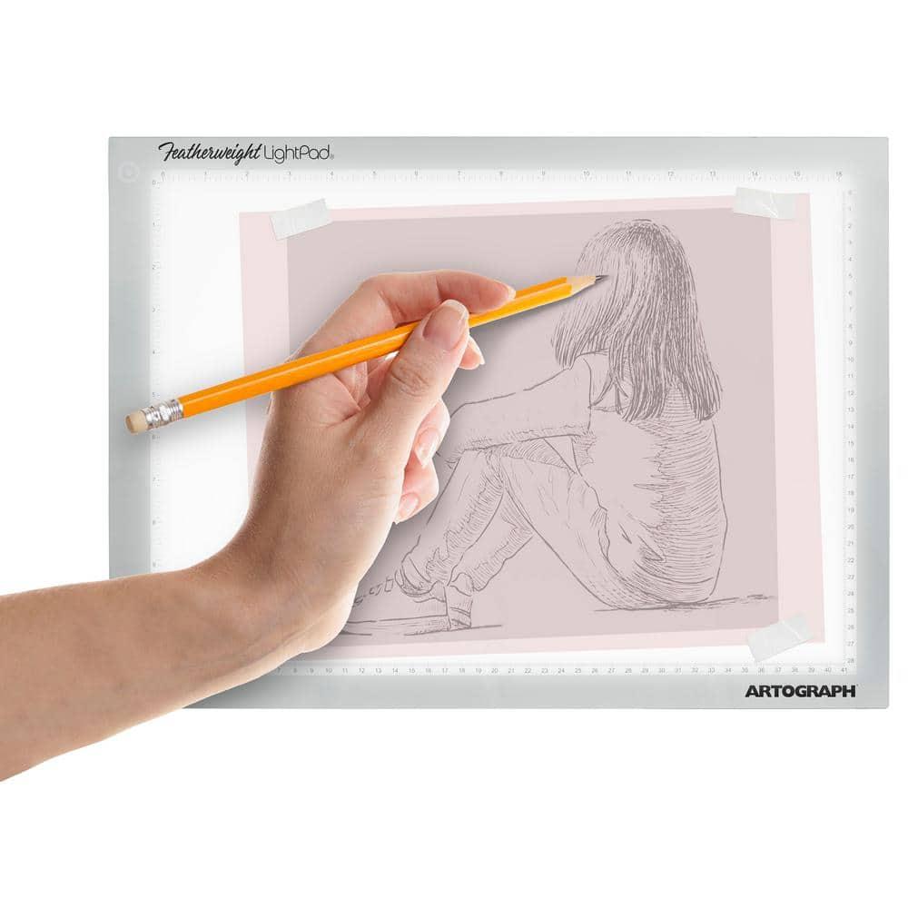 Artograph Featherweight Ultra Thin Lightpad, 12" x 17" Dimmable Slim LED Lightbox Drawing Board for Tracing, Crafting, and Drafting