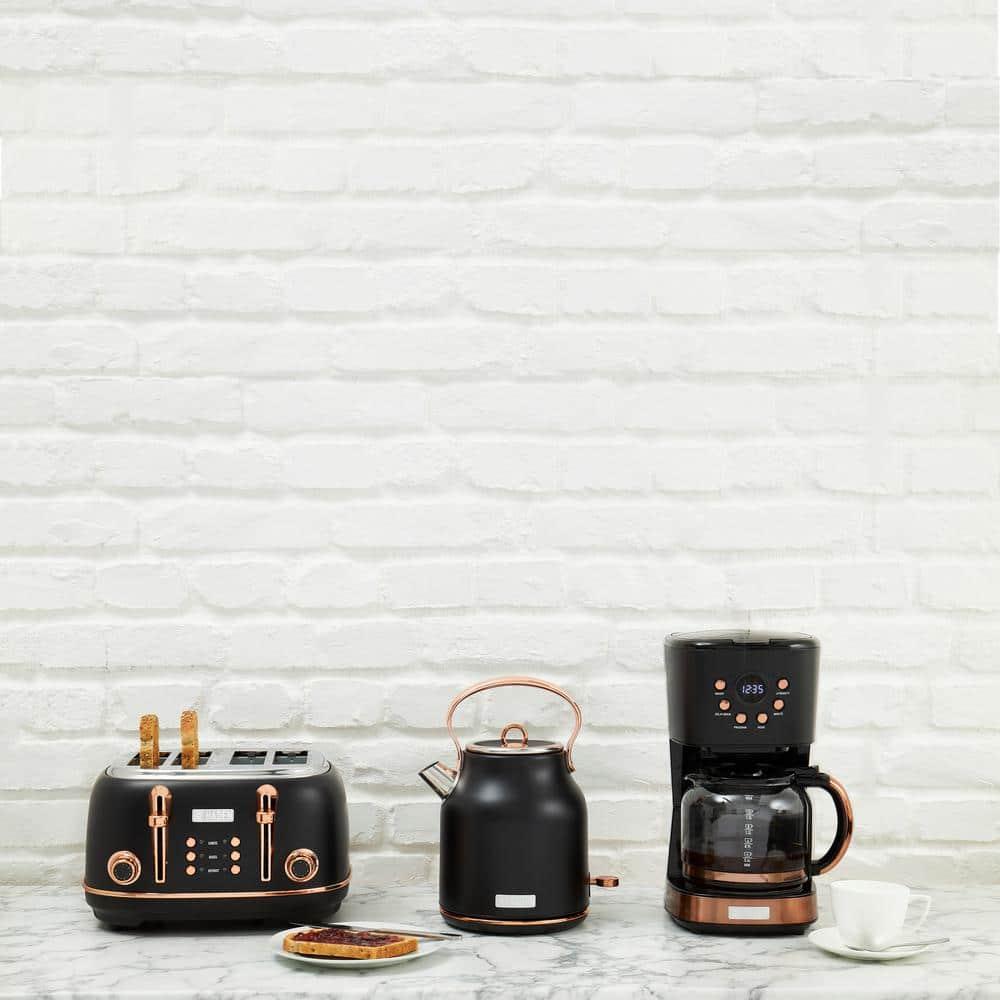 HADEN Black and Copper Programmable Drip Coffee Maker