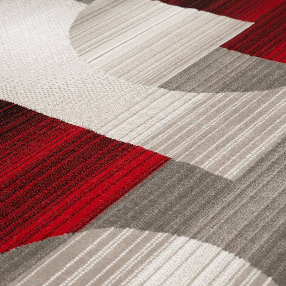 United Weavers Plaza Gisela Accent Rug, Geometric Pattern, Red, 1'11" X 3'3"