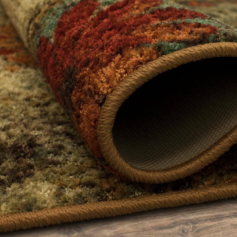 Caravan Blue Medallion Easy-Care Synthetic Rectangular Rug