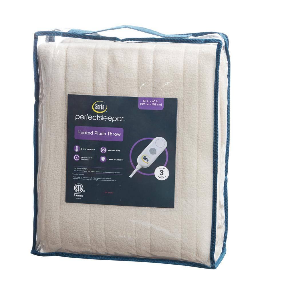 Serta Serta Fleece to Sherpa Heated Throw