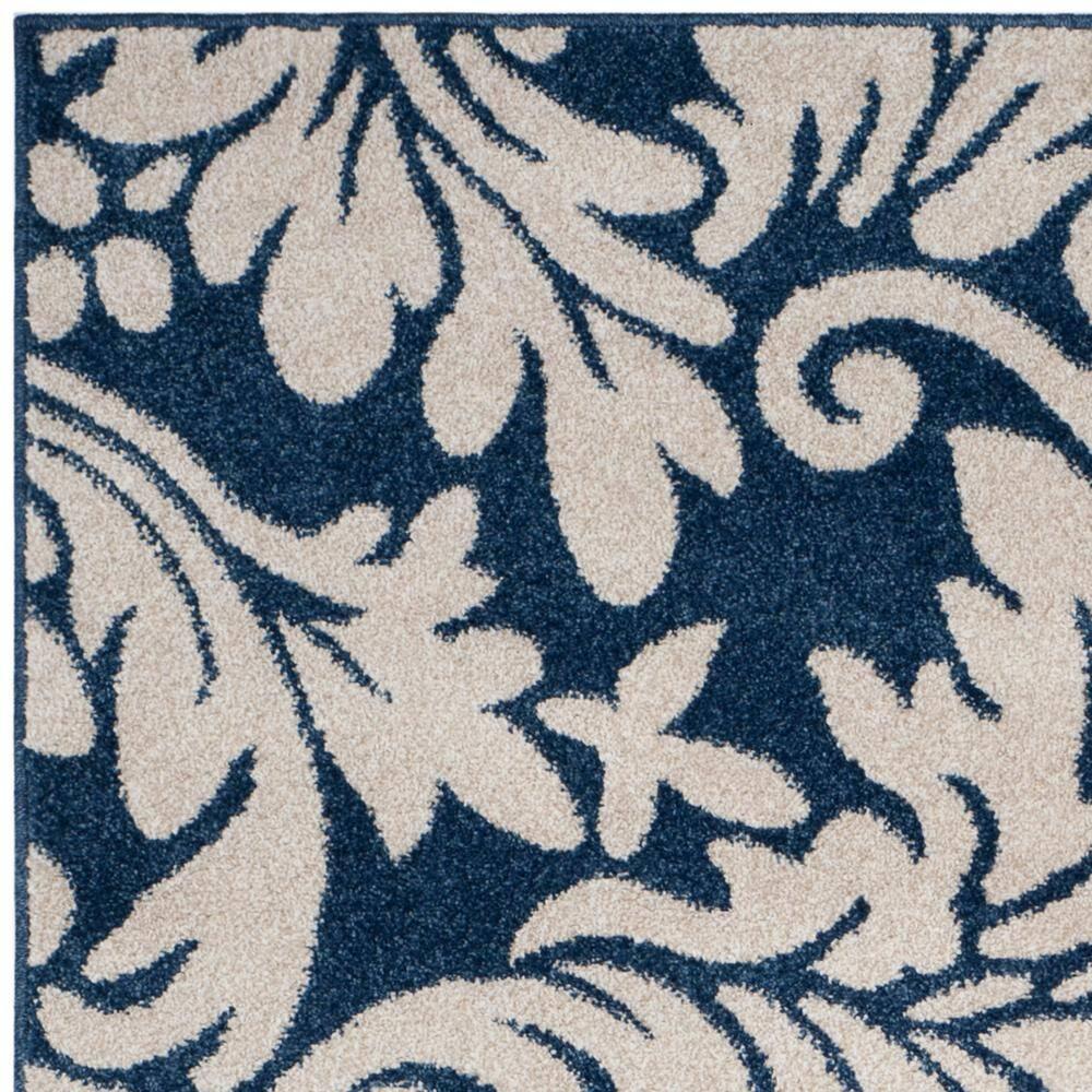 Amherst AMT425 Power Loomed Indoor Area Rug - Navy/Ivory - 4'x6' - Safavieh