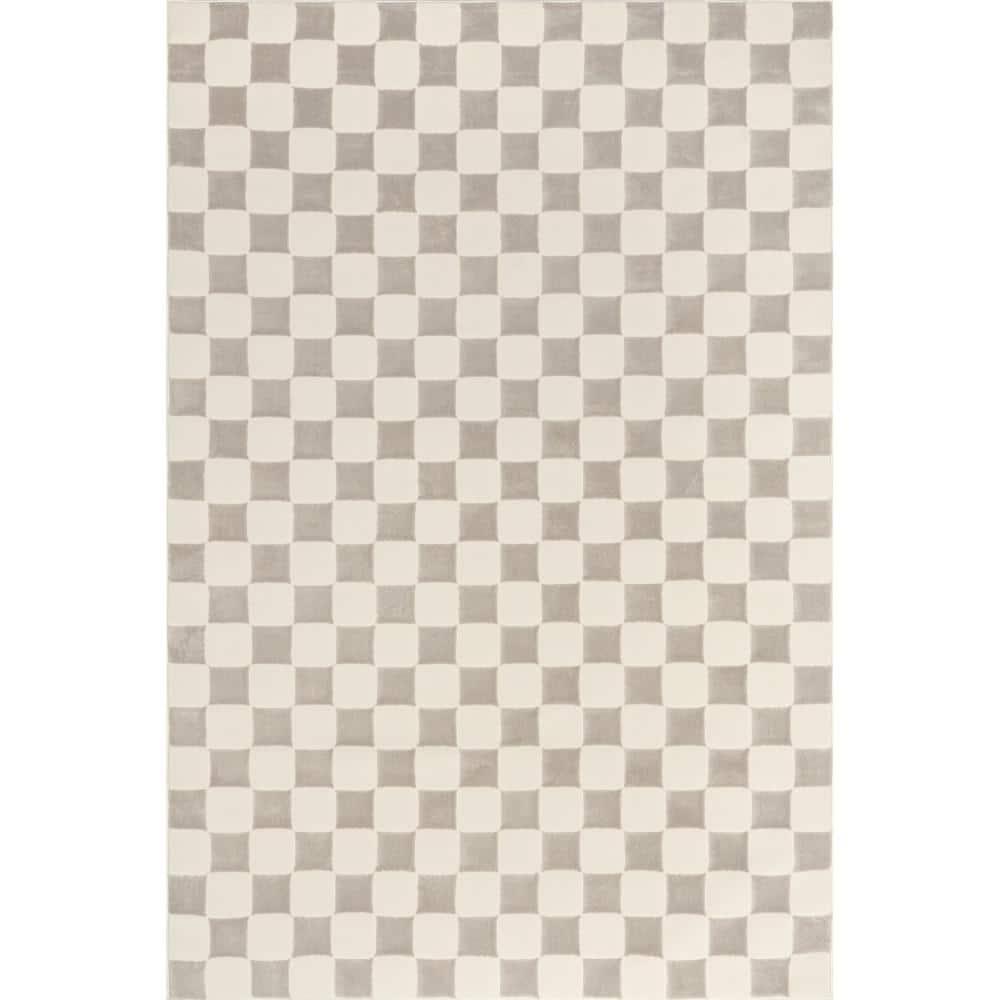Nuloom Alaiya Checkered Pet Friendly Textured Machine Washable Area Rug, 8' x 10', Cream
