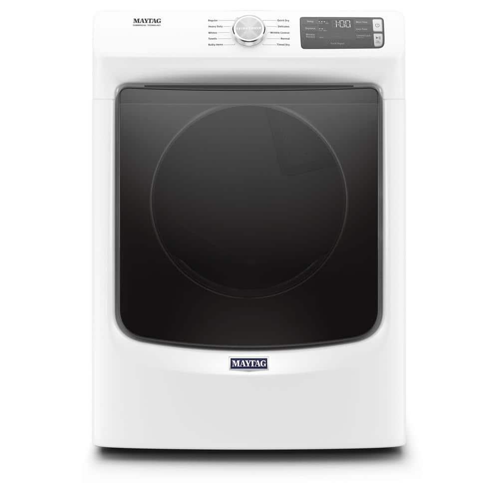 Maytag MED5630HW 7.3 Cu. Ft. White Front Load Electric Dryer with Extra Power and Quick Dry Cycle