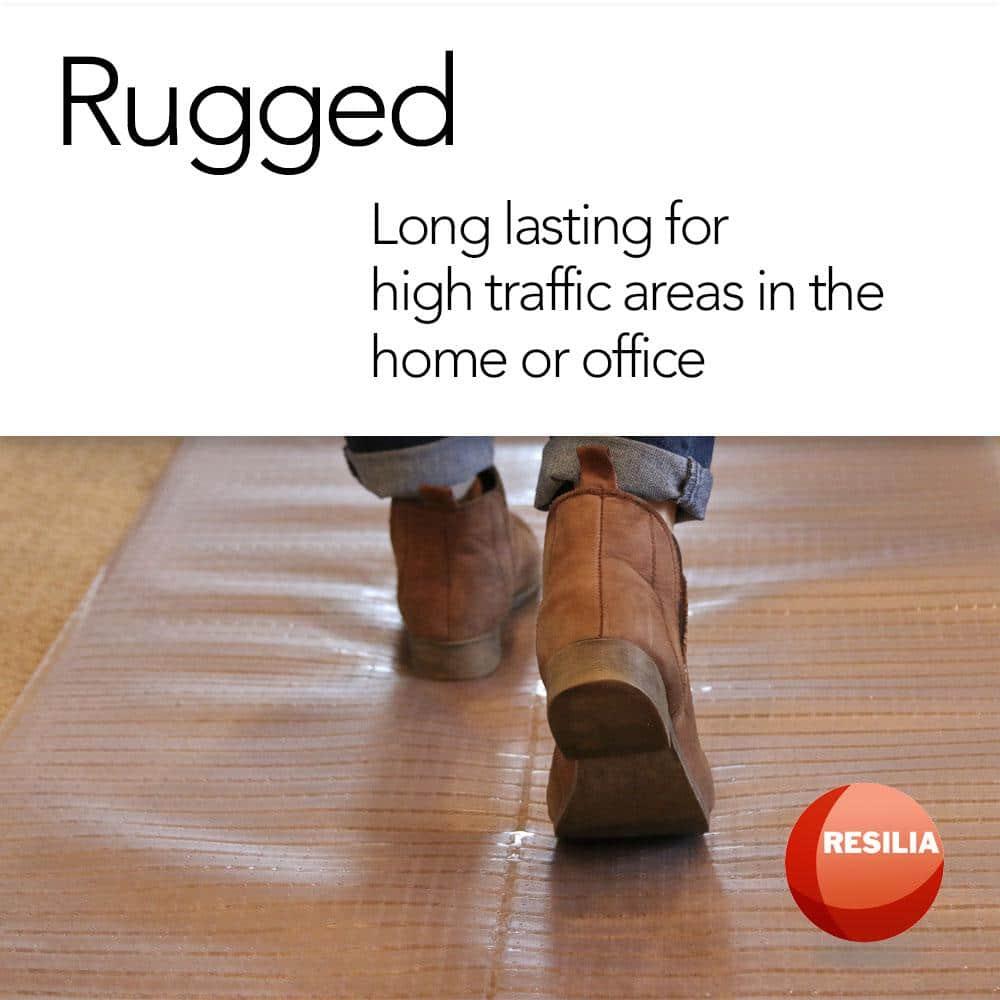 Resilia 27" x 6' Clear Vinyl Plastic Deep-Pile Floor Runner/Protector