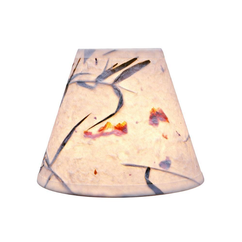 Aspen Creative 32115-6 Small Hardback Empire Shape Chandelier Clip-On Lamp Shade Set (6 Pack), Transitional Design in Off White, 6" bottom width (3" x 6" x 5")