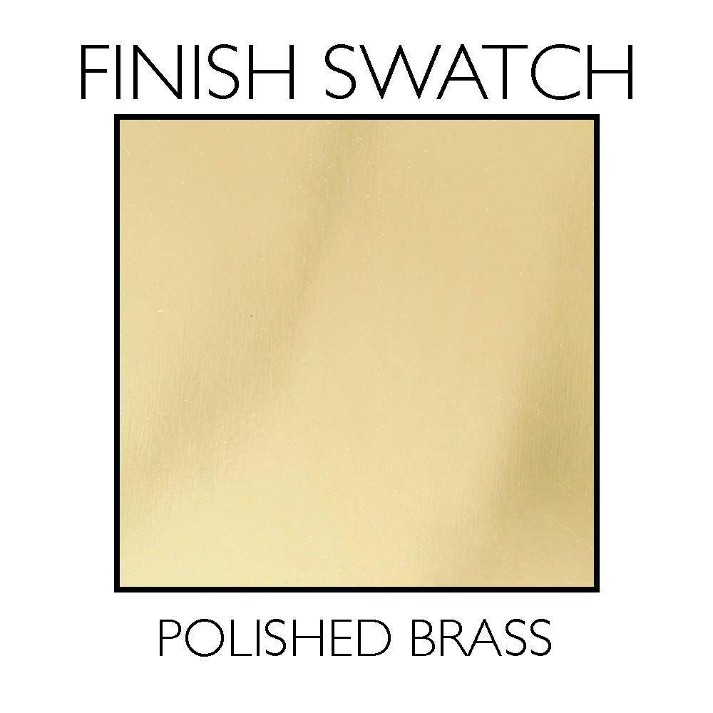 Polished Brass Round Cabinet Knob with Mounting Hardware