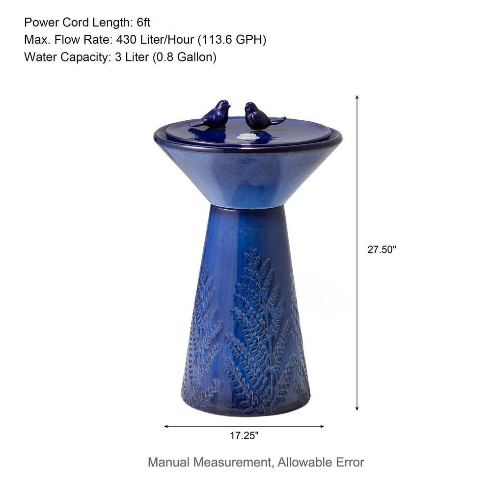 Kelly Clarkson Home Loulou Weather Resistant Bowl & Stand Fountain with Light