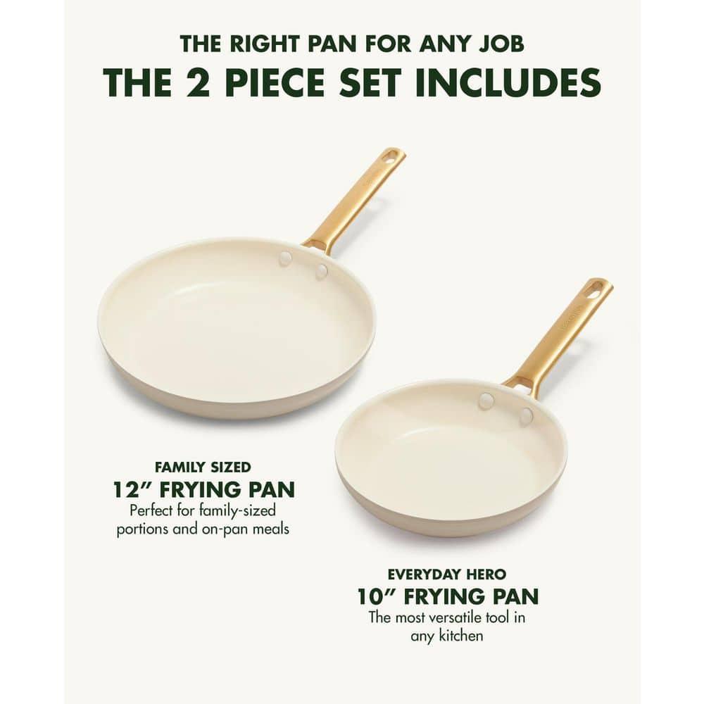 GreenPan ™ Reserve Taupe 2-Piece 10" and 12" Ceramic Non-Stick Fry Pan Set