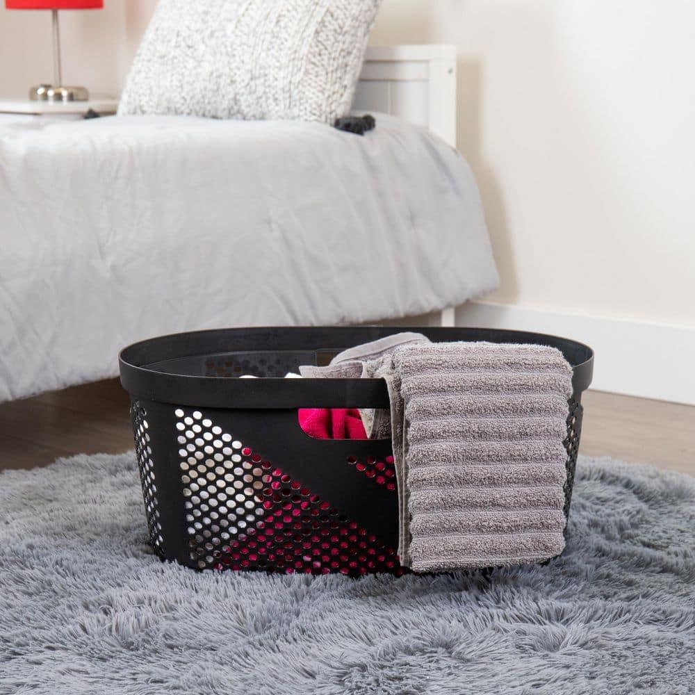 Mind Reader Mind Reader 40L Laundry Basket, Clothes Hamper, Ventilated, Plastic, 23"L x 14.5"W x 10.5"H, 2 Pack (Set of 2)