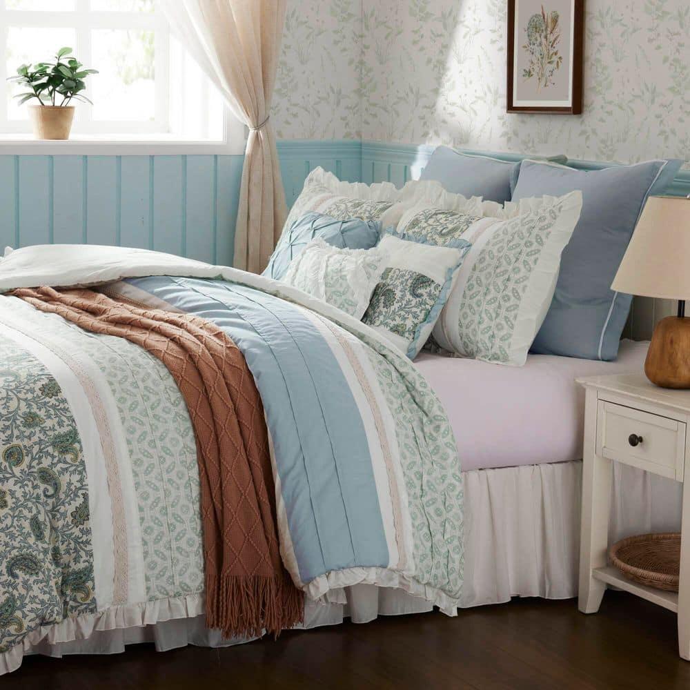 Madison Park Dawn 9 Piece Cotton Percale Comforter Set