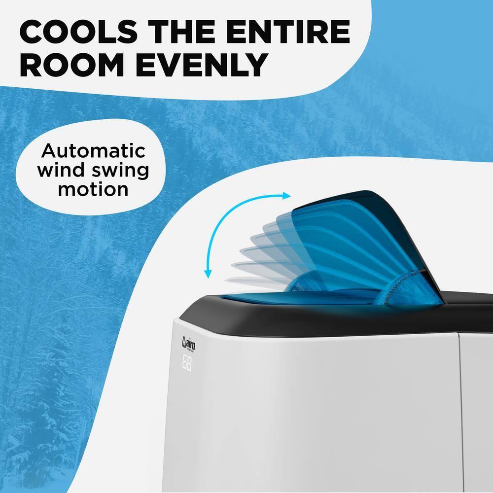 Airo Portable Air Conditioner 10000 BTU (14000 BTU ASHRAE), Standing AC Unit with DIY Window Kit