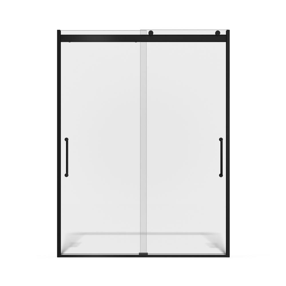Arelo 56" - 60" W x 72" H Semi-Frameless Shower Door