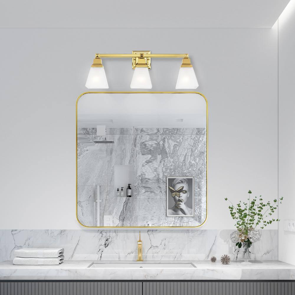Livex Lighting Mission 3 - Light Vanity in  Polished Brass