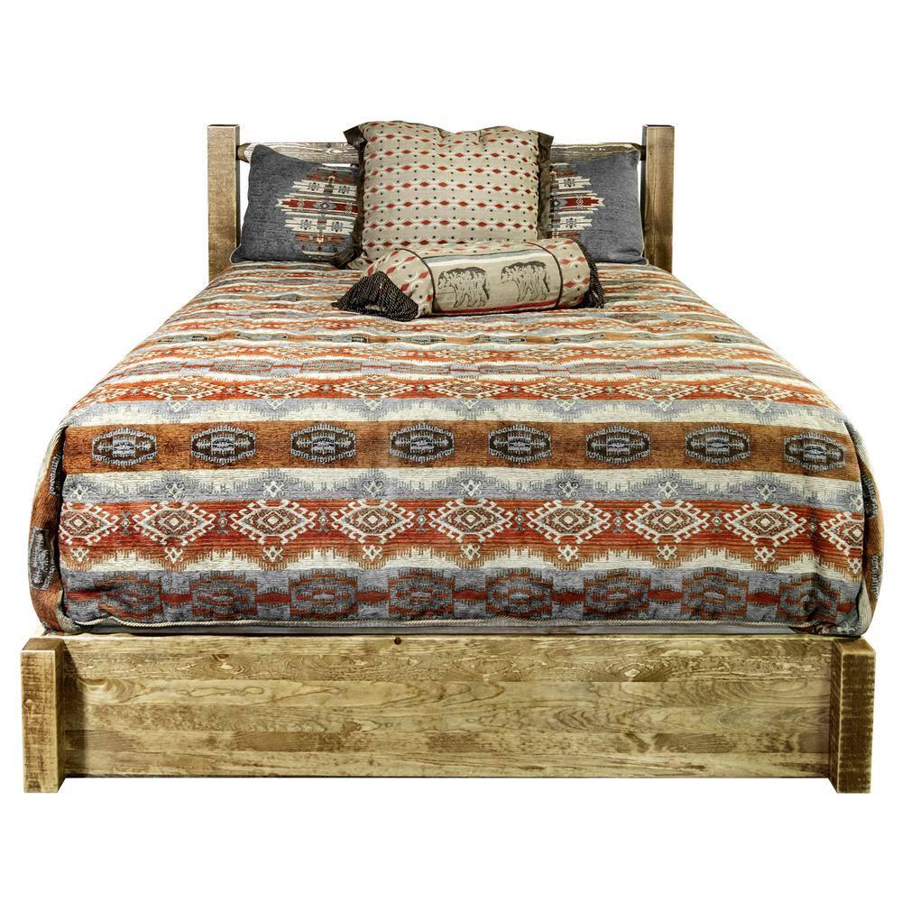 Montana Woodworks Homestead Storage Wood California King Platform Bed in Brown