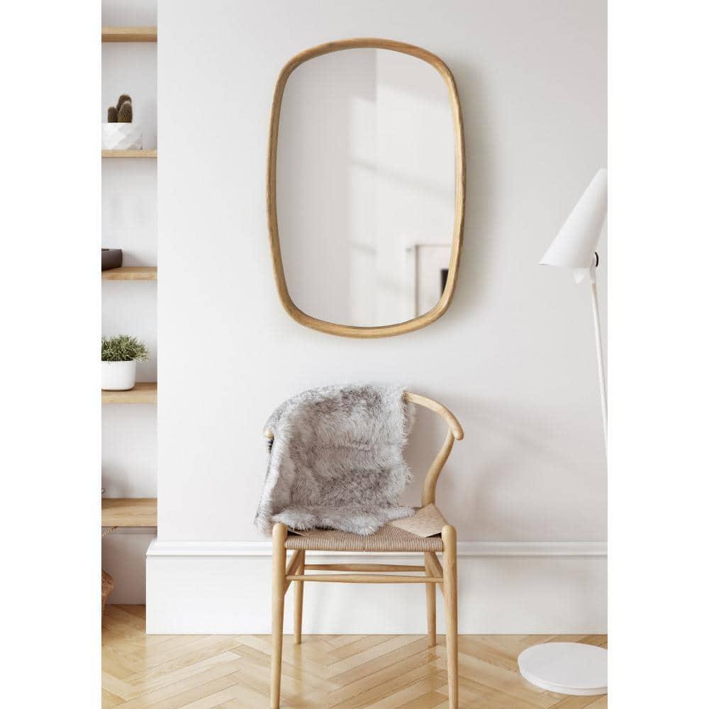Kate and Laurel Prema Framed Wall Mirror, 20x30, Natural