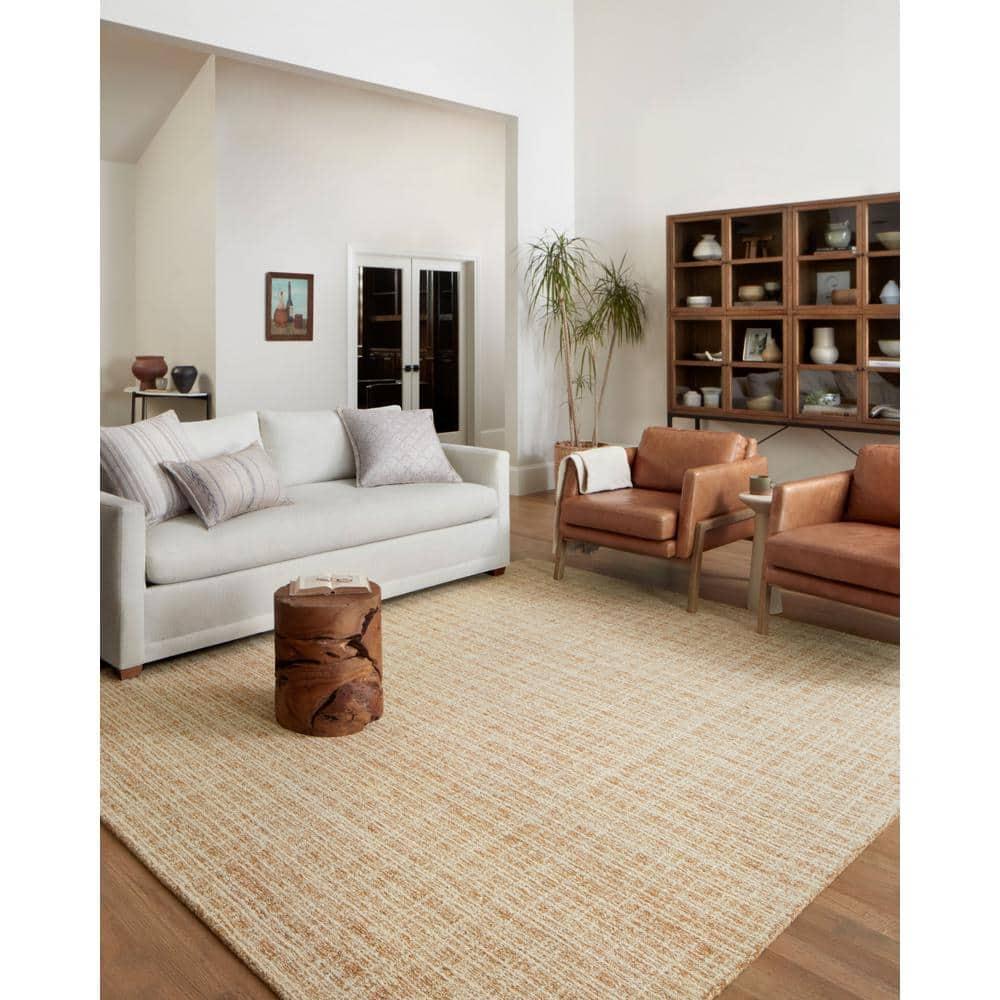 Chris Loves Julia x Loloi Polly Checkered Straw/Ivory Area Rug
