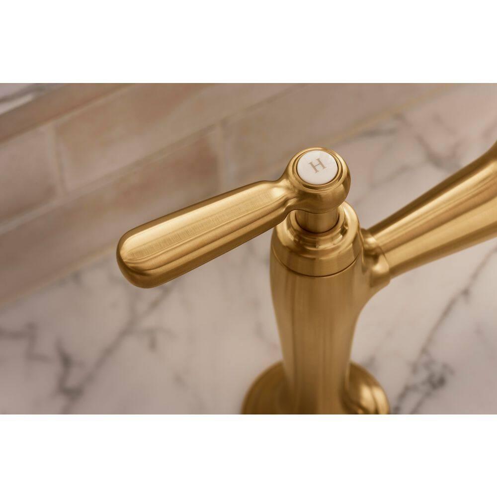 Edalyn by Studio McGee Two-Hole Bridge Kitchen Sink Faucet with Side Sprayer