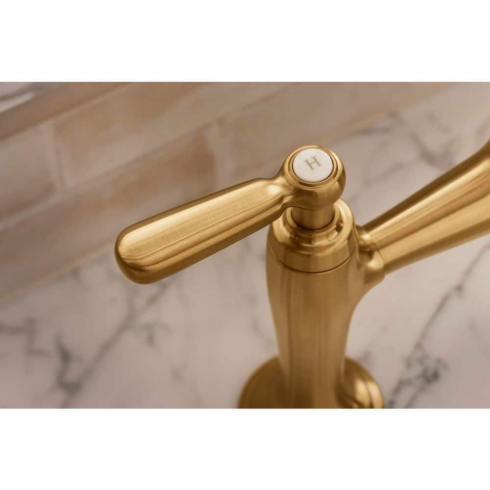 Edalyn by Studio McGee Two-Hole Bridge Kitchen Sink Faucet with Side Sprayer