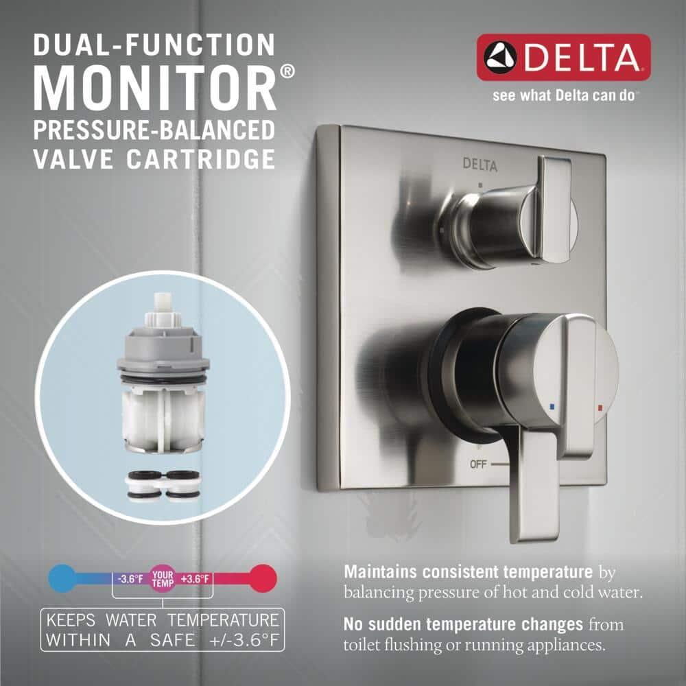 Modern Raincan Square Shower System, Rain Shower Head with Handheld Spray, Shower Faucet Set