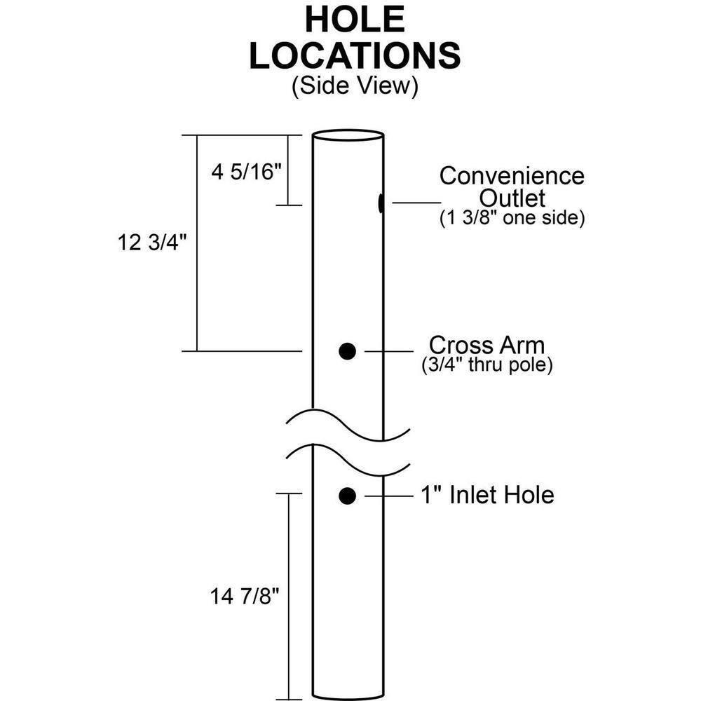 Solus Outdoor Hardwired Direct Burial Lamp Post with Decorative Cross Arm and Convenience Outlet & Reviews | Wayfair