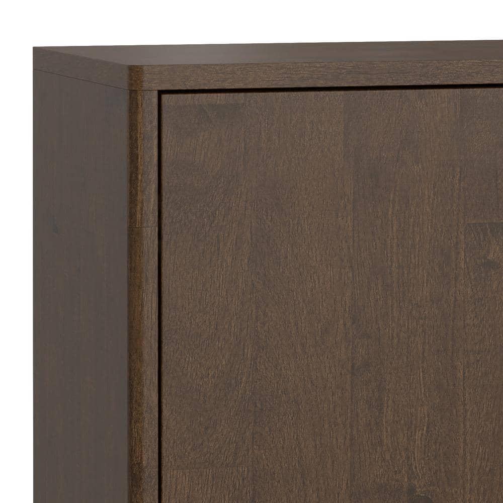 Simpli Home Harper 38"W Solid Wood Mid-Century Modern 2-Door Sideboard Buffet with Adjustable Shelves