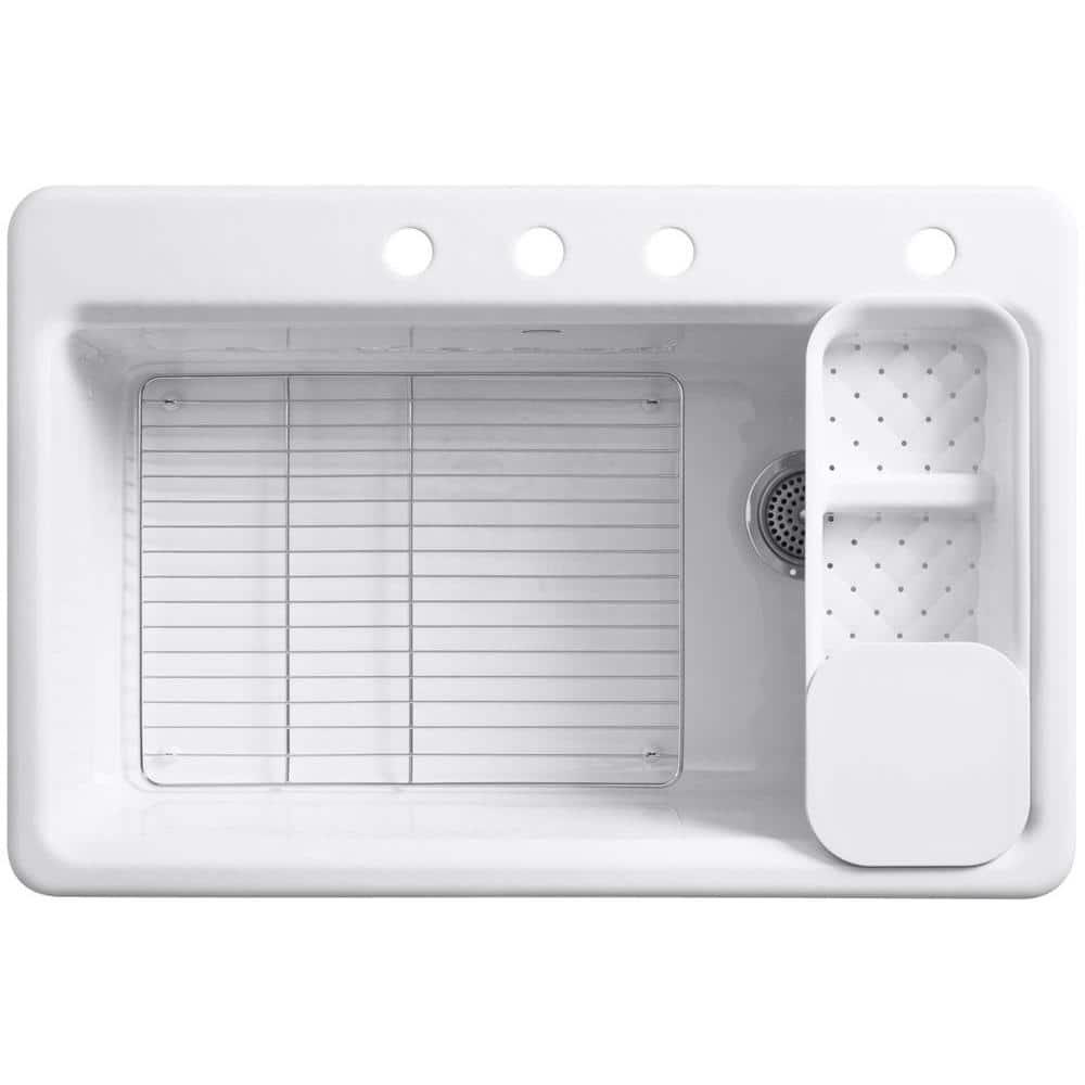 Riverby 33" L x 22" W x 9-5/8" Top-Mount Single Bowl Kitchen Sink W/ Accessories