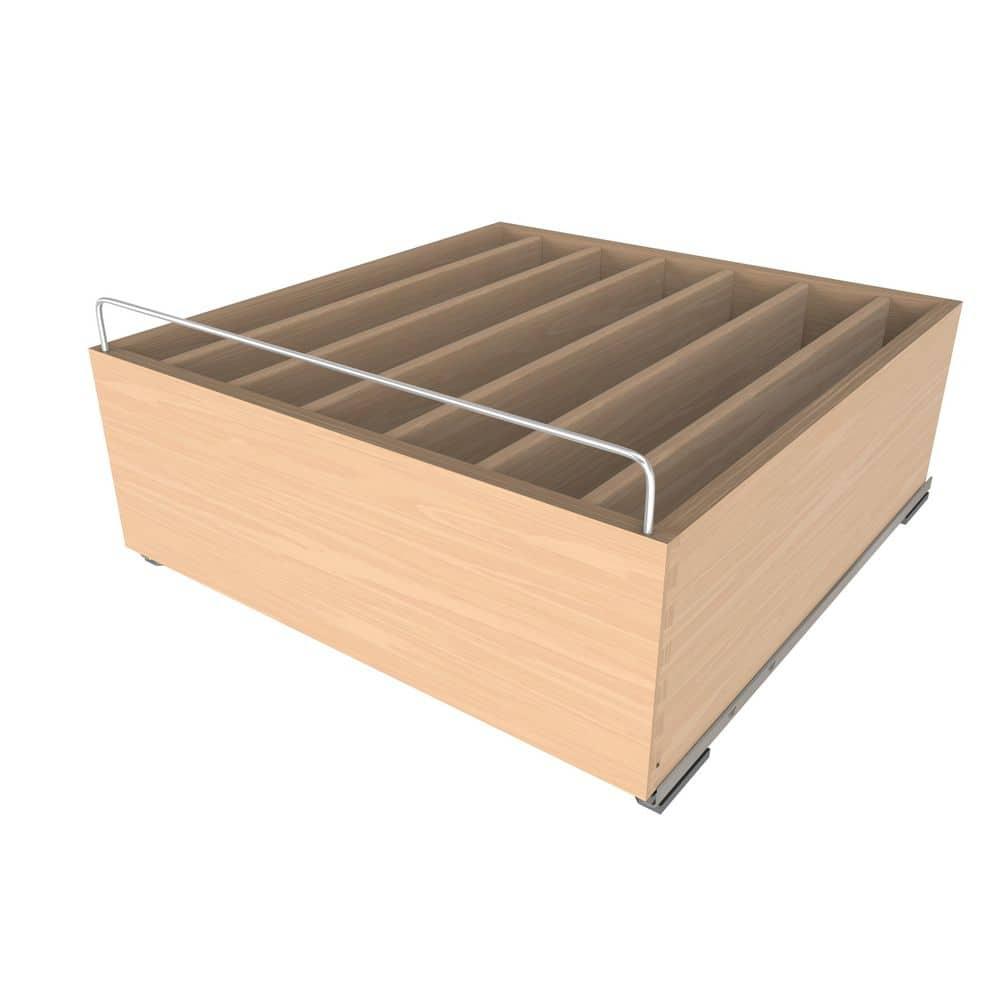 Rev-A-Shelf Wood Base Cabinet Pullout Casserole Dish W/ Soft-Close