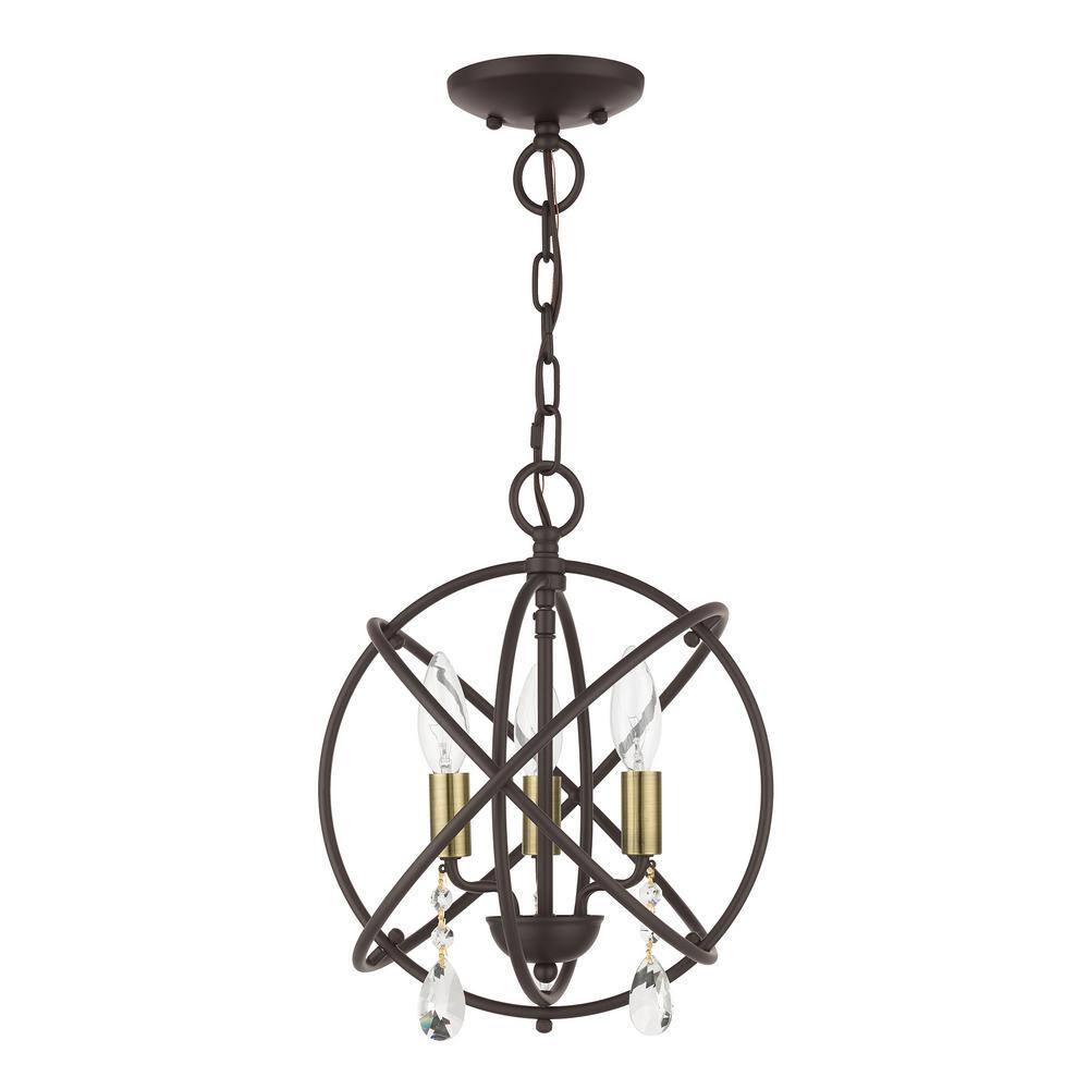 Livex Lighting Aria 3 - Light Chandelier in  Bronze