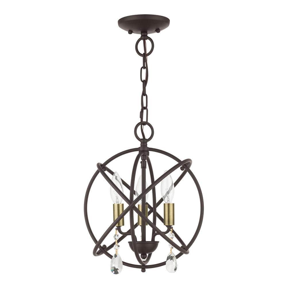 Livex Lighting Aria 3 - Light Chandelier in  Bronze
