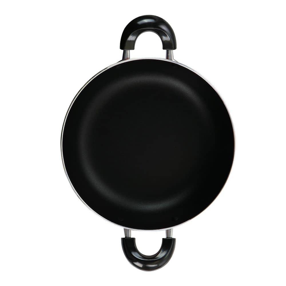 Better Chef 10 Inch Red Aluminum Deep Frying Pan with Glass Lid