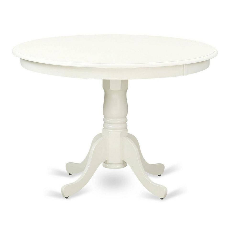 East West Furniture Hartland 5-piece Wood Dining Set with High Back in White