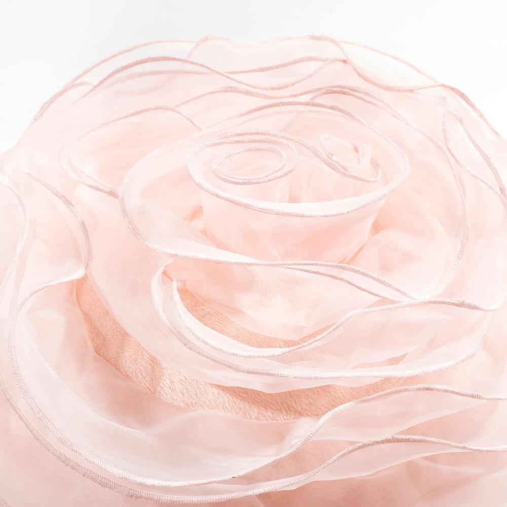 Lush Decor 17 in x 17 in Pink Ruffle Polyester Decorative Pillow