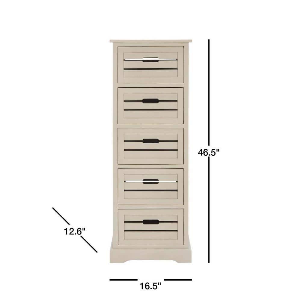 Samara 5 Drawer Cabinet - AMH5714 - Vintage Grey - Safavieh Couture