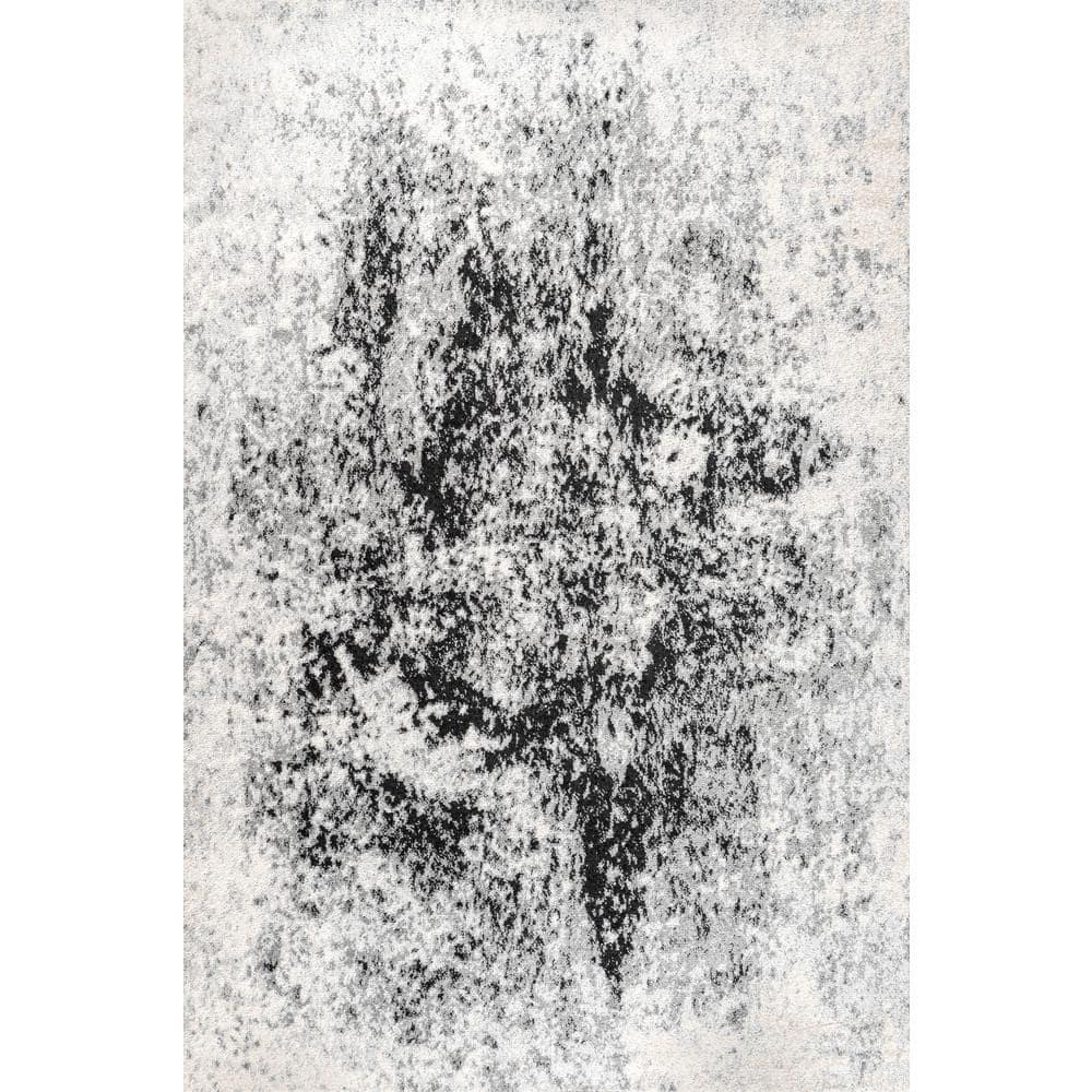 5'x8' Dune Modern Abstract Area Rug, Cream/Gray - JONATHAN Y