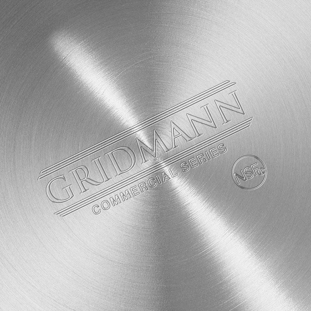 Gridmann 1.5 Qt Tapered Aluminum Sauce Pan with Silicone Handle, NSF Professional Cookware