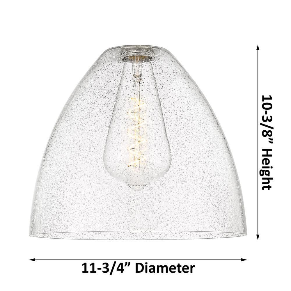 516-1P-WPC-GBD-124 Innovations Lighting Ballston Bristol Glass 1 Light 12" Cord Hung Mini Pendant Brushed Brass/Seedy