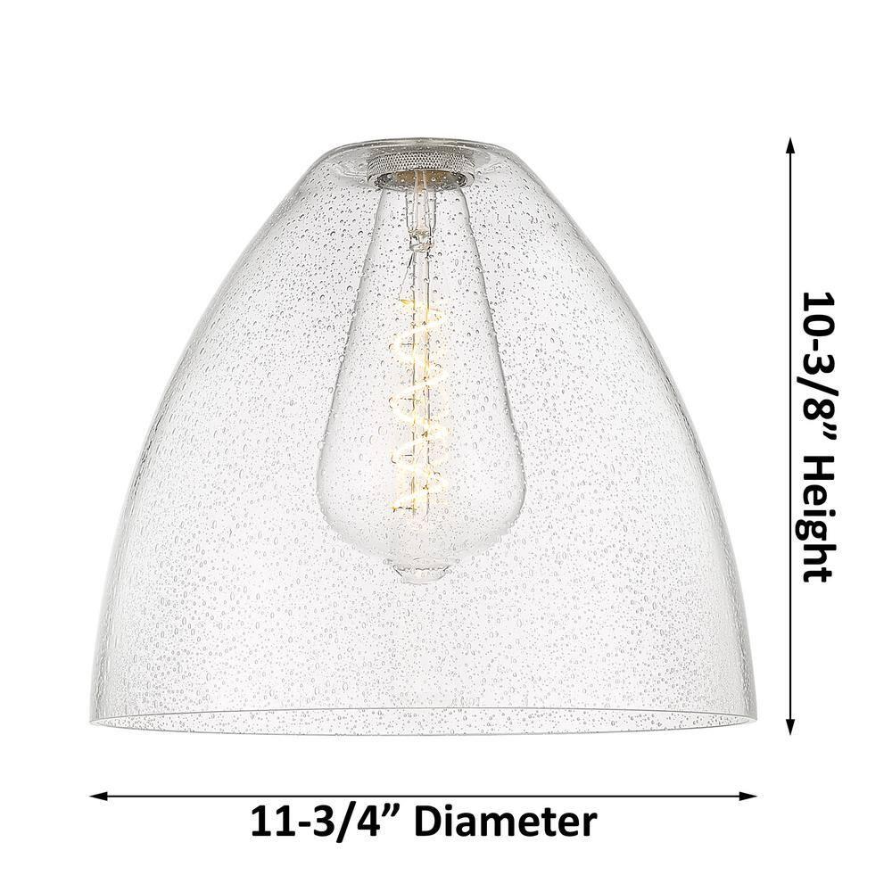 516-1P-WPC-GBD-124 Innovations Lighting Ballston Bristol Glass 1 Light 12" Cord Hung Mini Pendant Polished Chrome/Seedy
